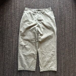 True Vintage 1950s Military Chino Pants Button Fly Size 32